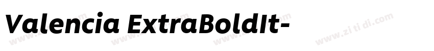 Valencia ExtraBoldIt字体转换